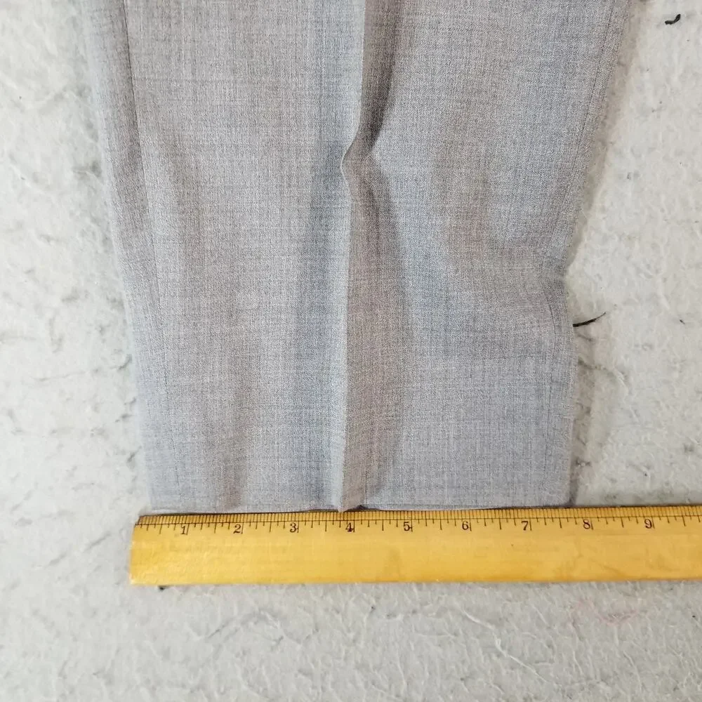 Peter Millar Pants‎ Mens 38 Gray Wool Blend Dress Slacks Flat Front Made Canada
